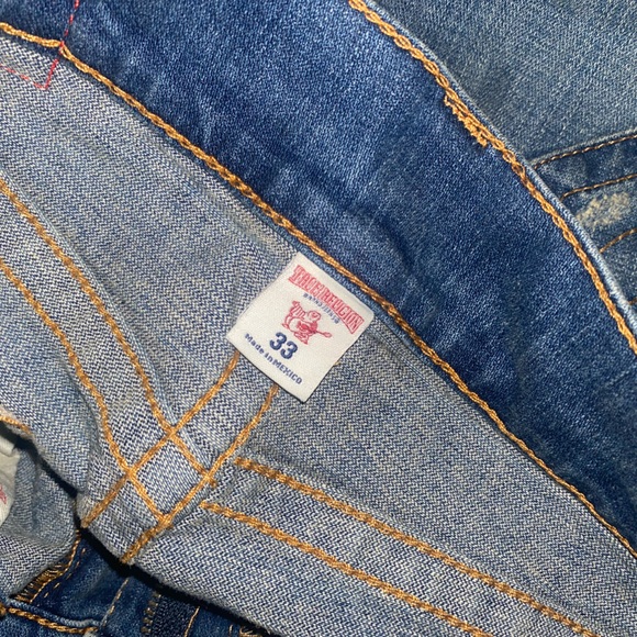 ❗️AUTHENTIC TRUE RELIGION SKINNY FLAP ORANGE JEANS❗️ - Picture 7 of 8